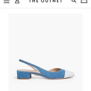 Veronica Beard Blue and White  CECILE sling Flats  - NEW NEVER WORN